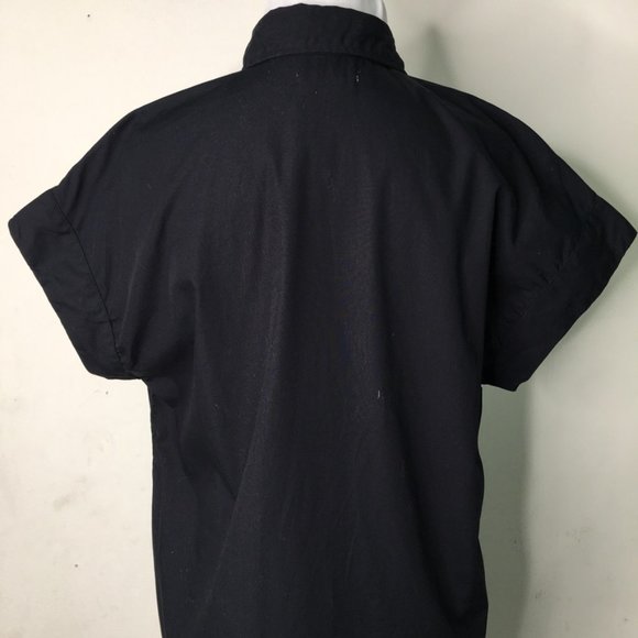 Prospective Flow Women's Black Short Sleeve Button Down Shirt Dress Size Small - Picture 13 of 16